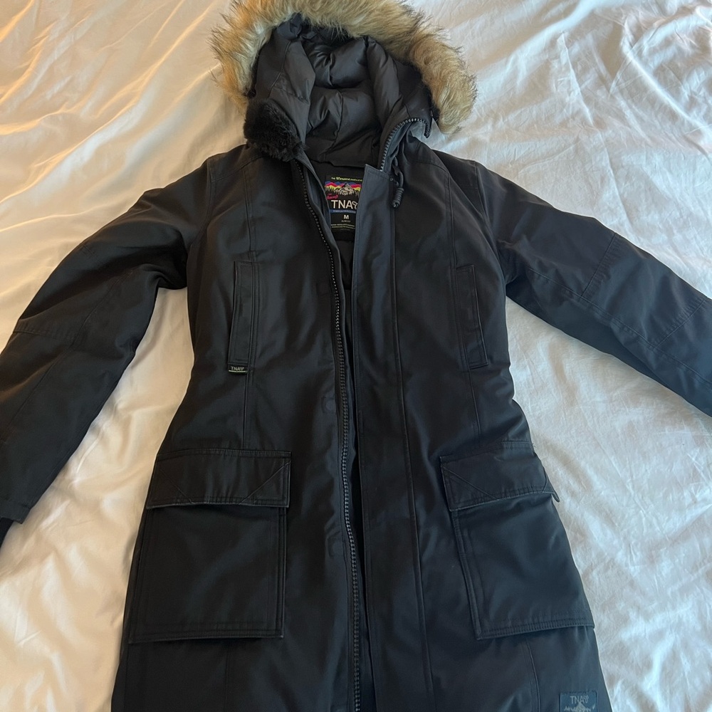 TNA Aritzia Bancroft Parka Black Size M – Long Winter Coat